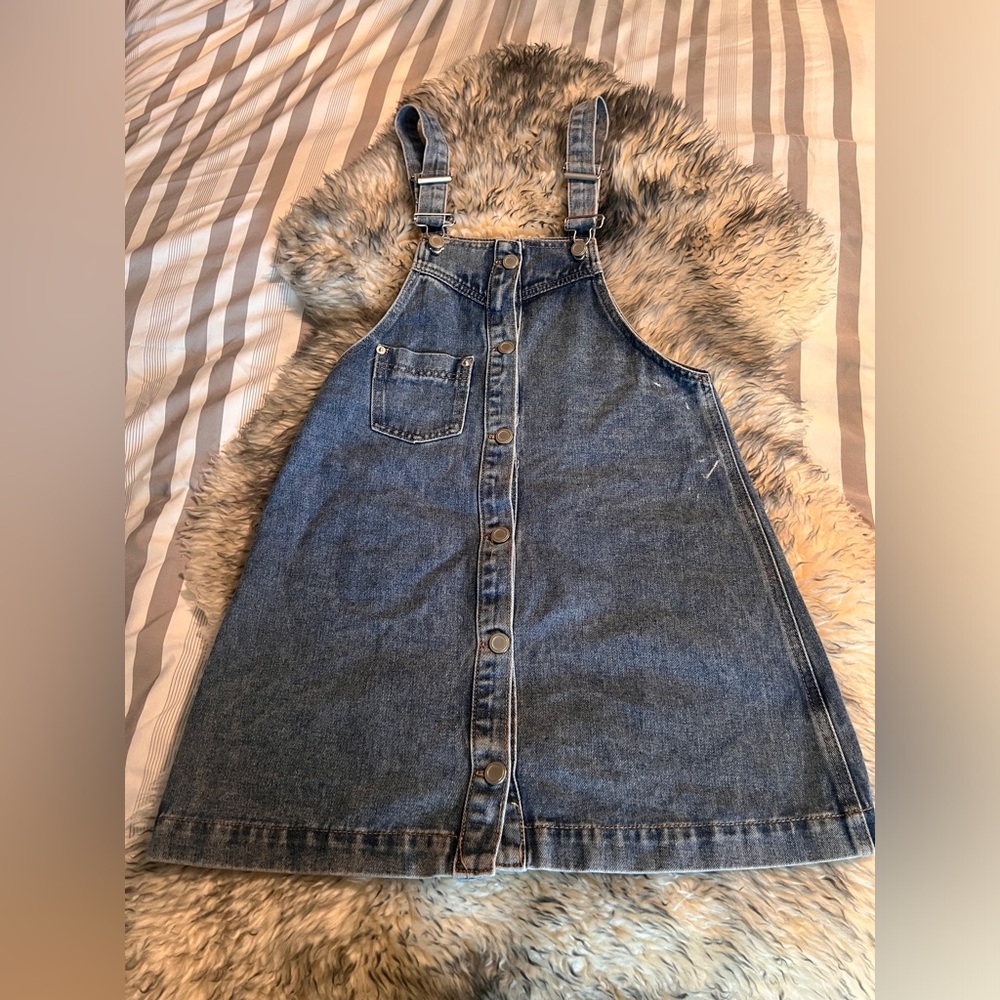 Denim Levi Girls Dress Jumper with Buttons